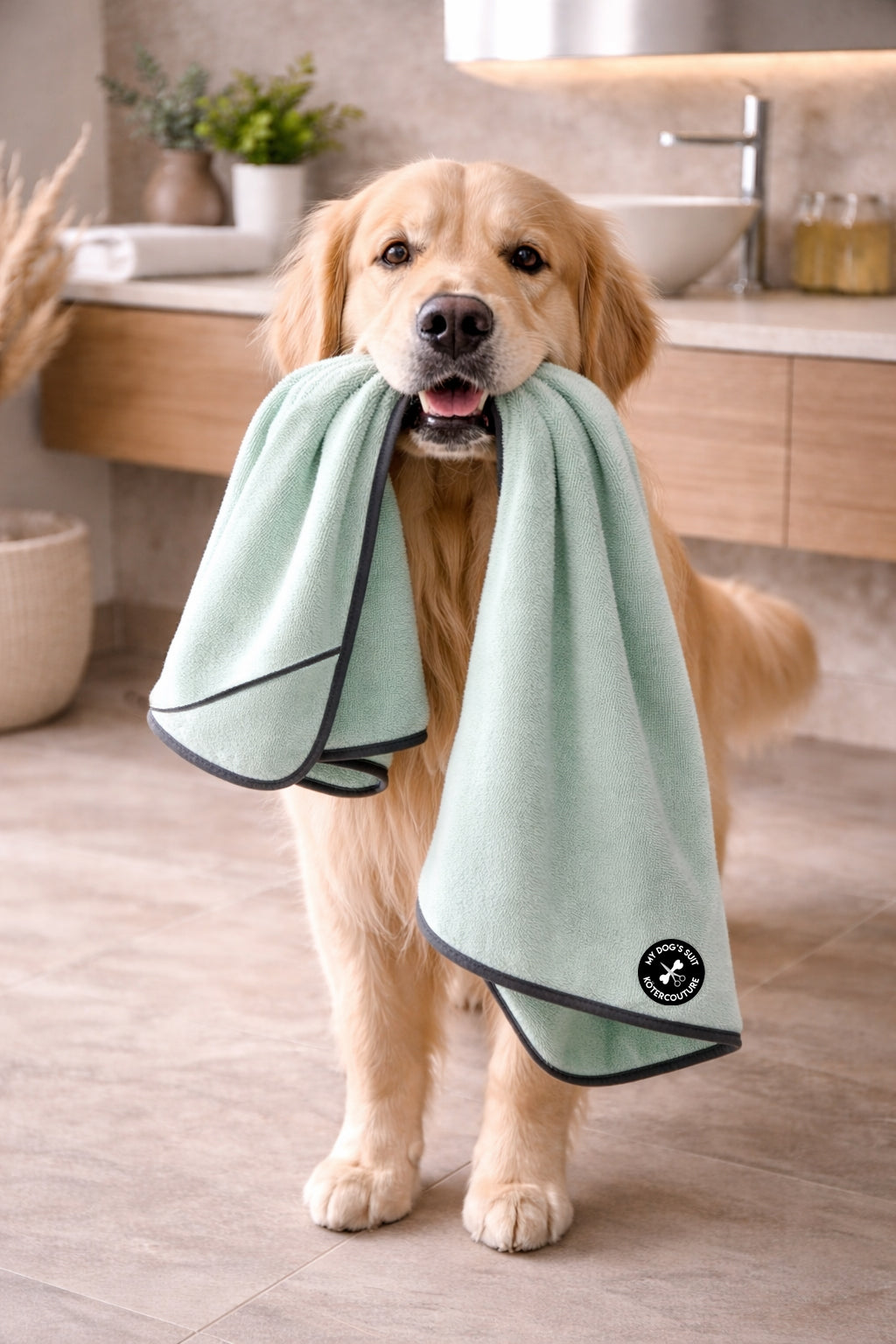 Hundebadetuch aus Bambusfrottee
