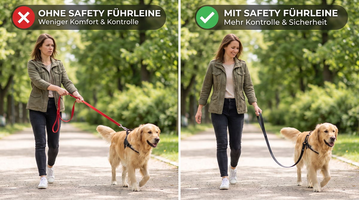Normale Leine vs. Safety-Führleine